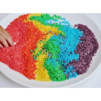 Цветной рис для детских игр своими руками