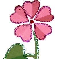 Открытка-валентинка «Цветочек из сердечек»