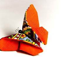 Брошь из ткани в технике оригами «Бабочка»