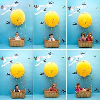 Детская фотосессия в воздушном шаре