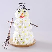 Мастер-класс: цветочная композиция «Снеговик» 