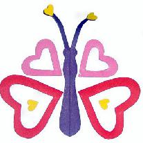 Открытка-валентинка «Бабочка из сердечек»