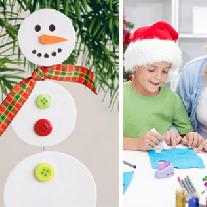 Снеговик из бумаги: елочные игрушки своими руками